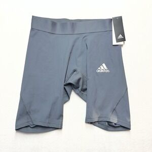 Adidas Alphaskin Aeroready Shorts Women Large Grey Athleisure Biking Fitness NEW
